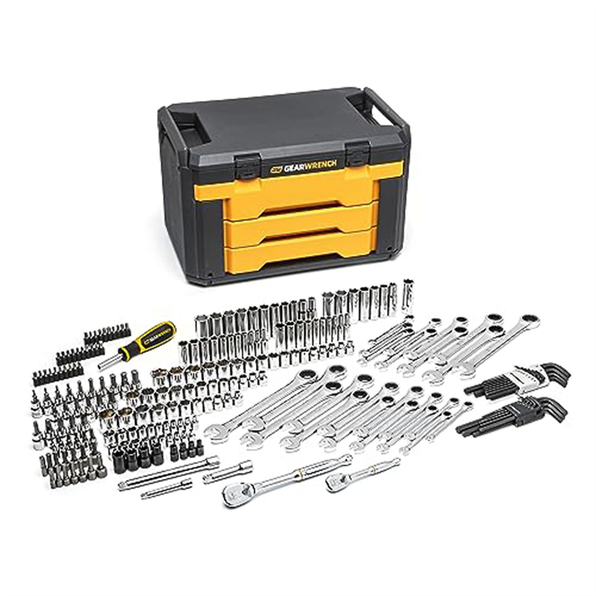 GearWrench Mechanics Tool Set — 232-Piece, 1/4in. & 3/8in. Drive, Metric/SAE, Model# KDT80944